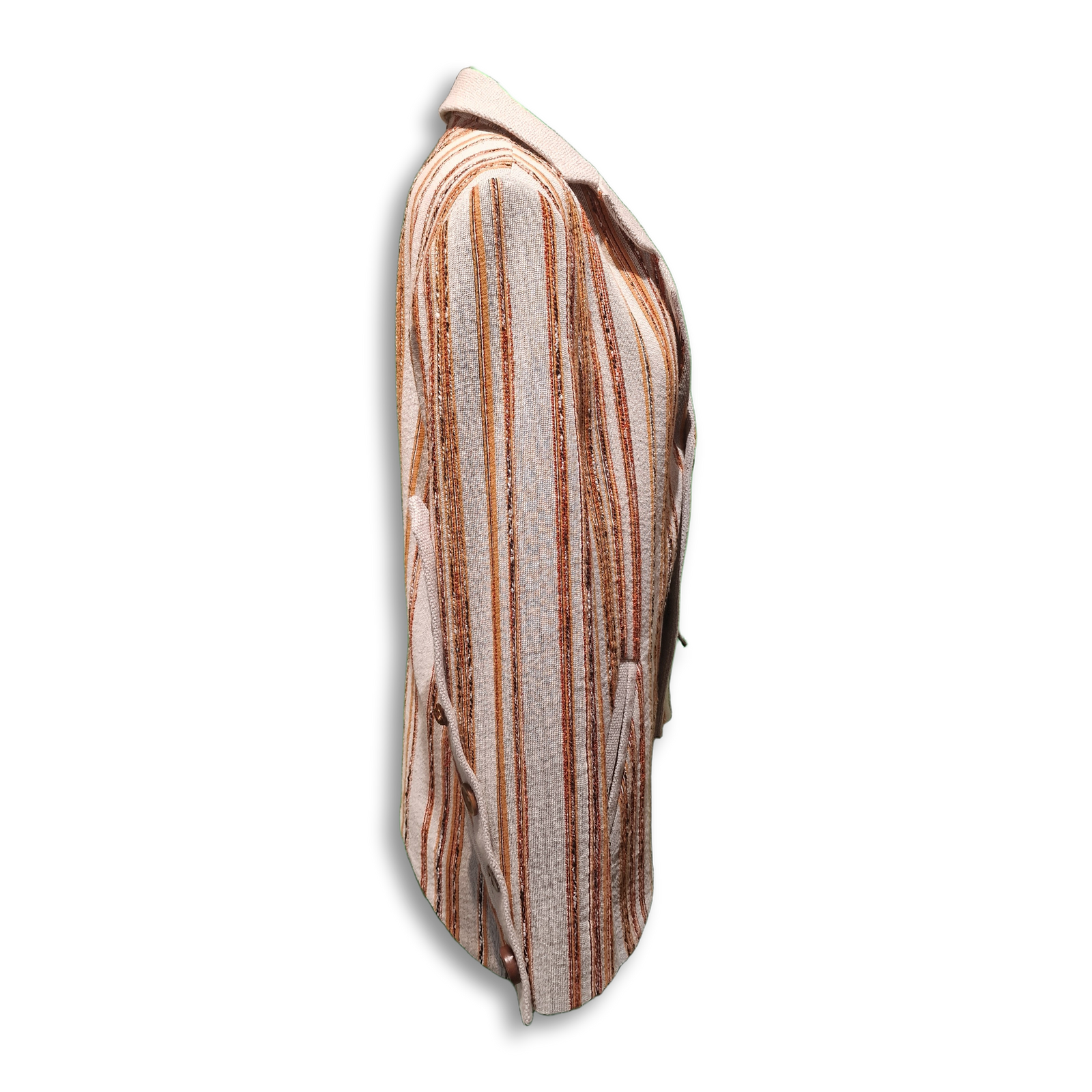 Sakko "FLGHFN" Orange Stripes, Seitenansicht freigestellt