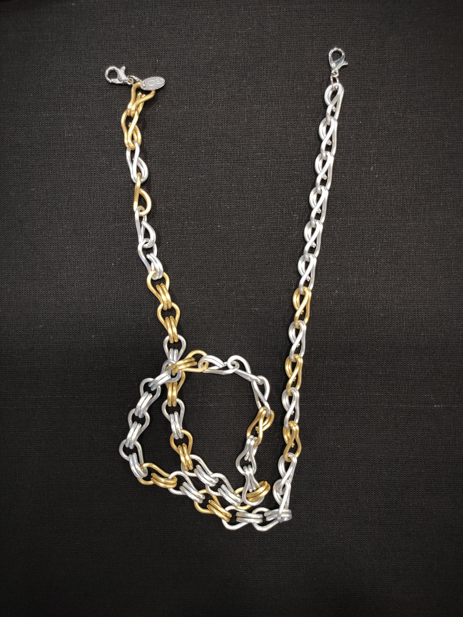 Brillenkette "Bicolor" silber-gold