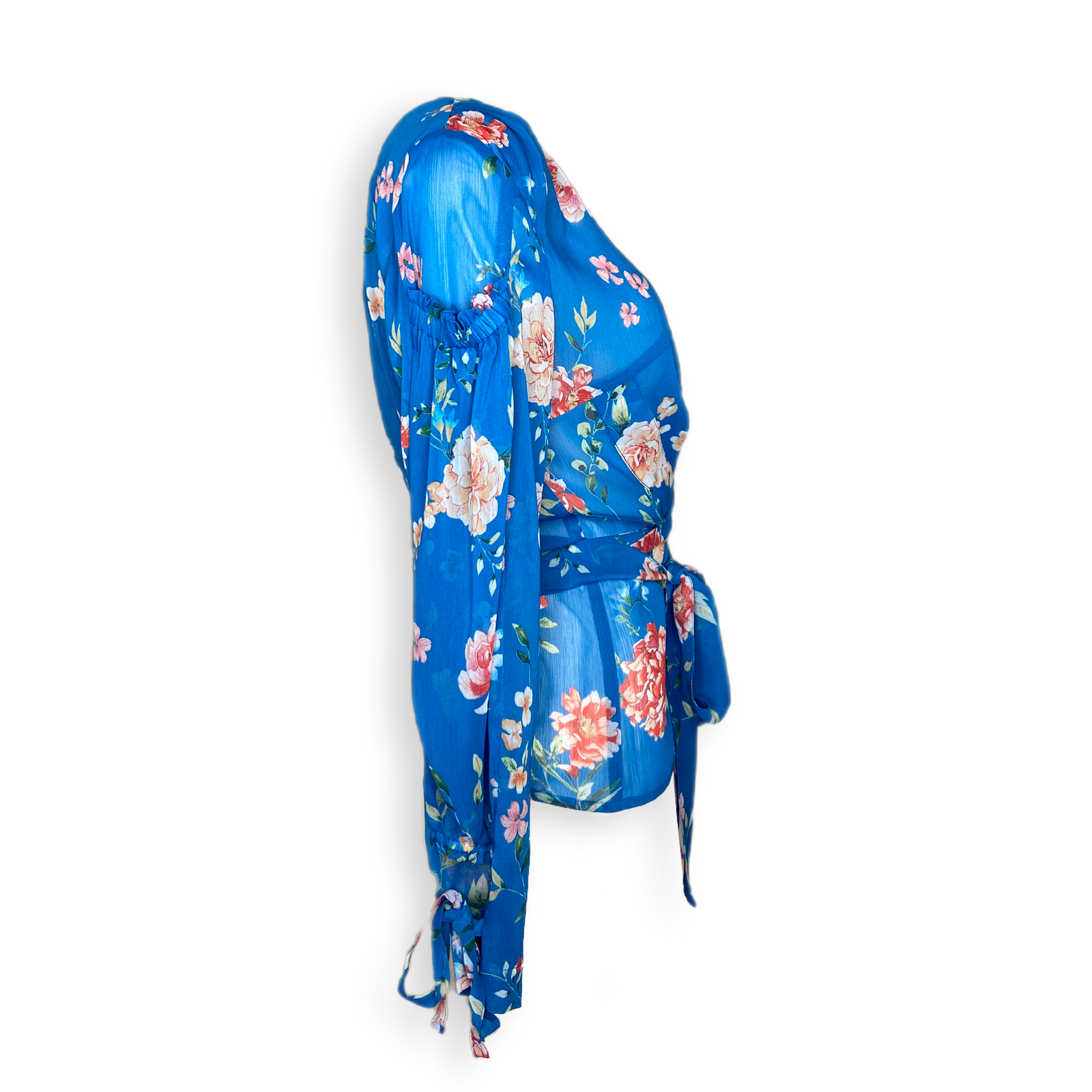 Bluse "SCHSNHSN" blau-geblümt