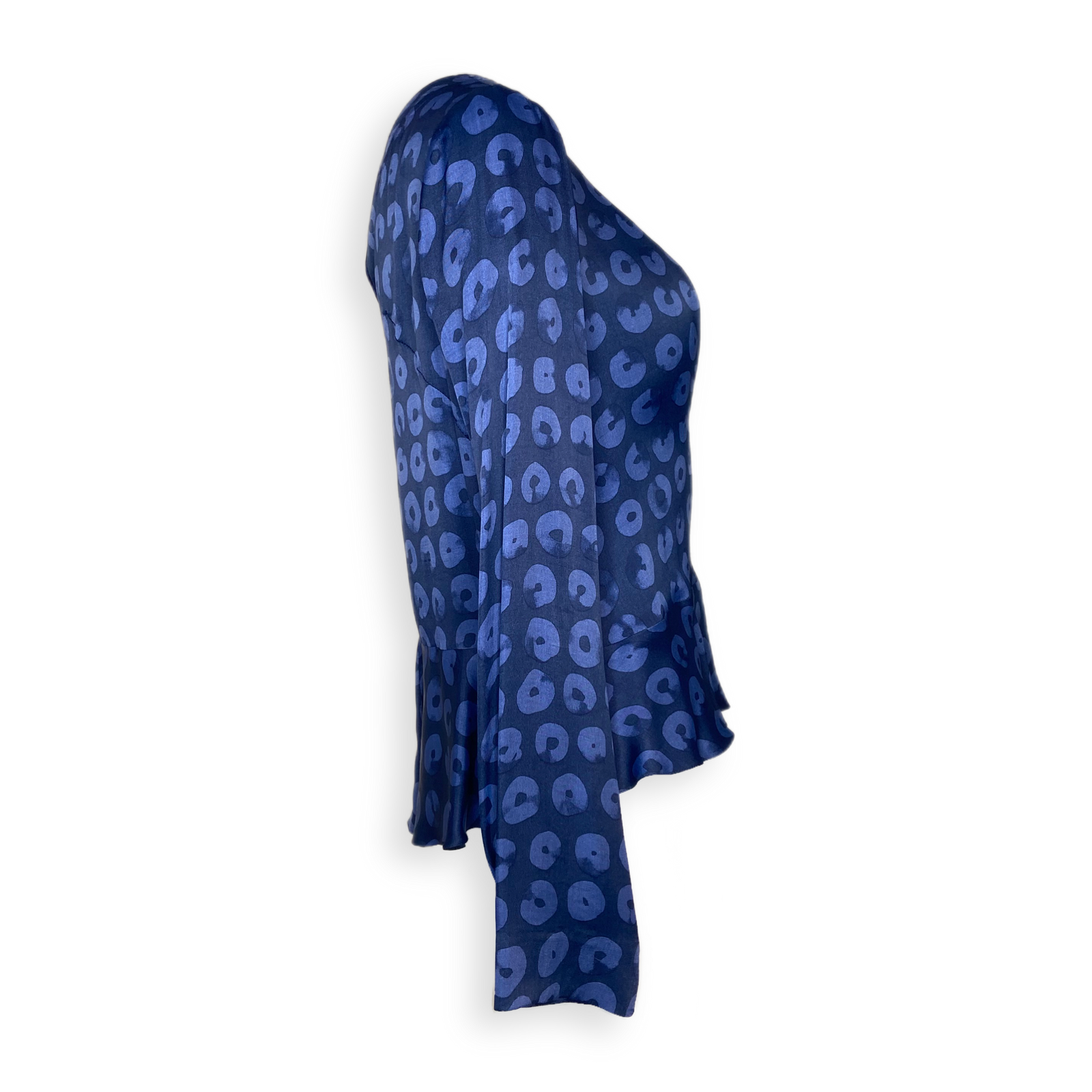 Bluse "BCKNHM" blau Paillettenprint