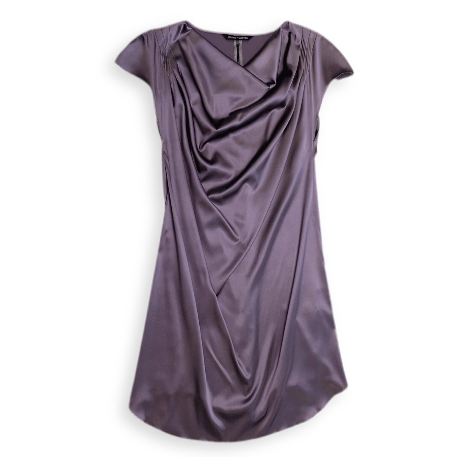 Kleid "Wasserfall" grau-lila
