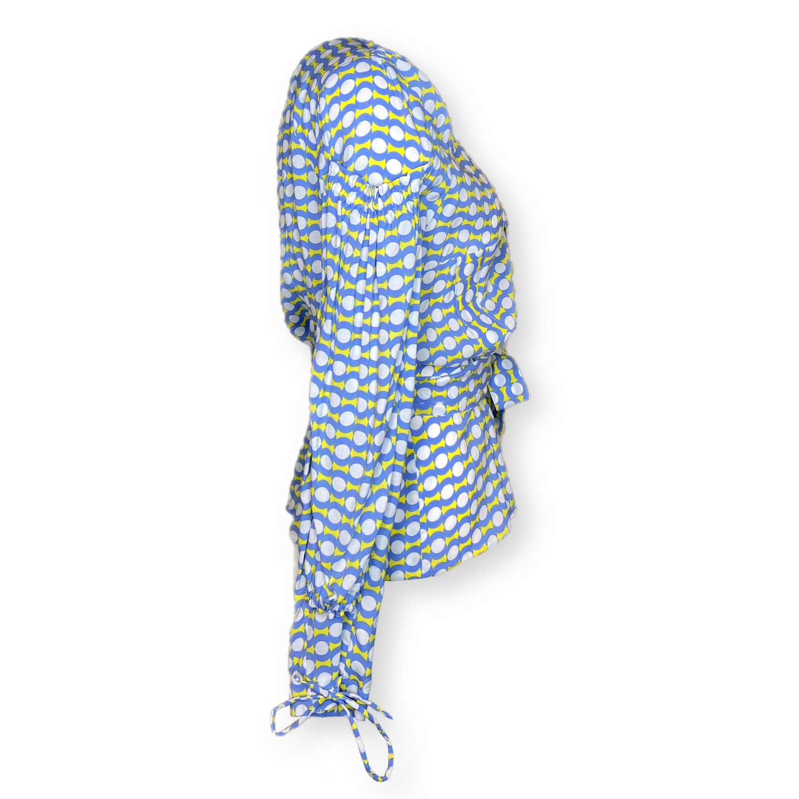 Bluse "SCHSNHSN" blau-weiß-gelb