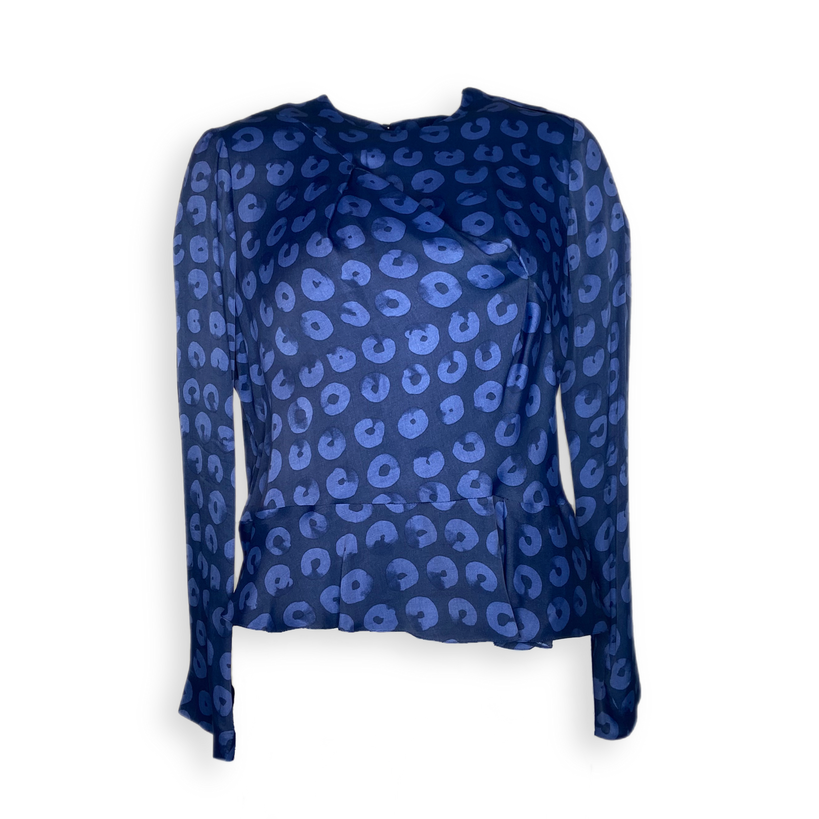 Bluse "BCKNHM" blau Paillettenprint