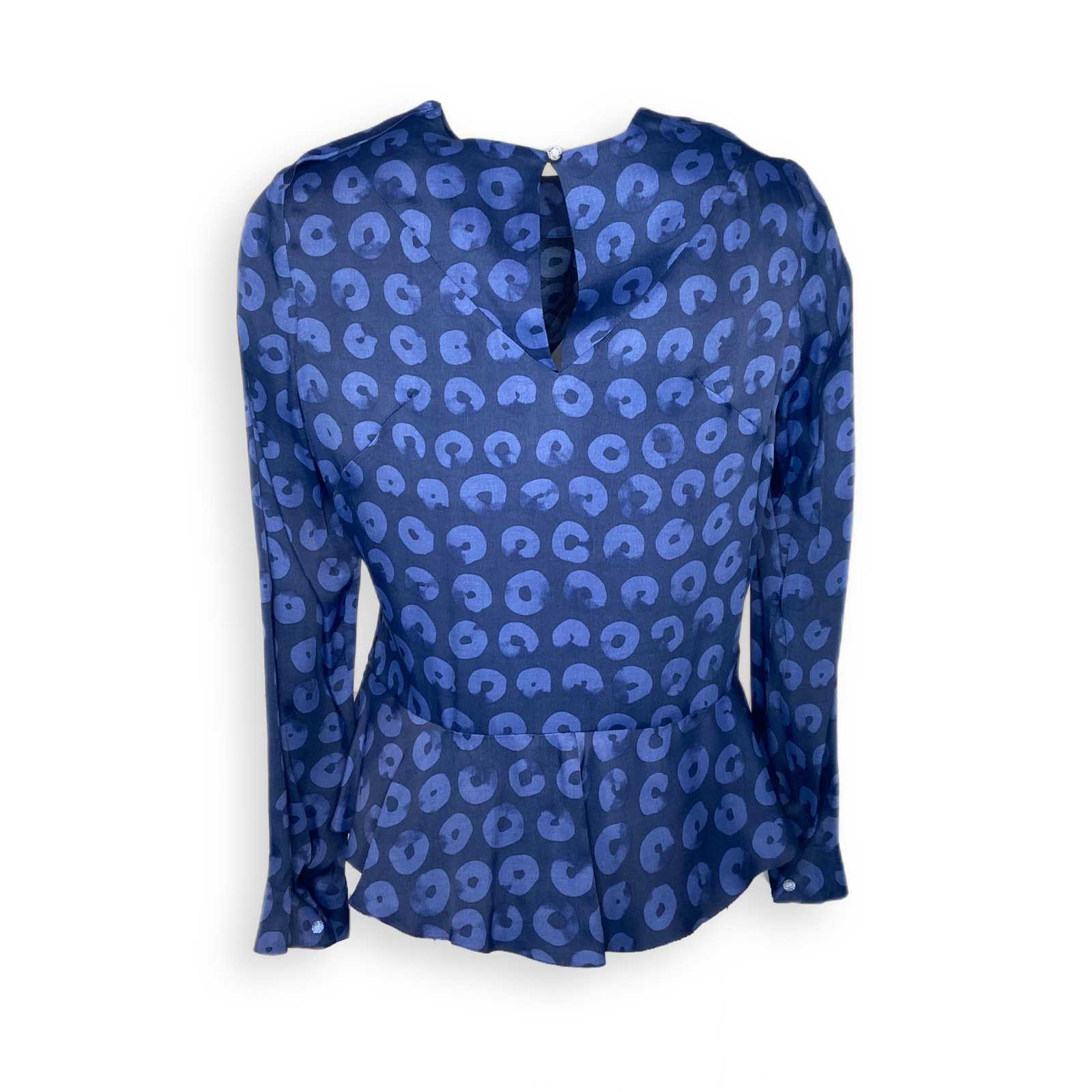 Bluse "BCKNHM" blau Paillettenprint