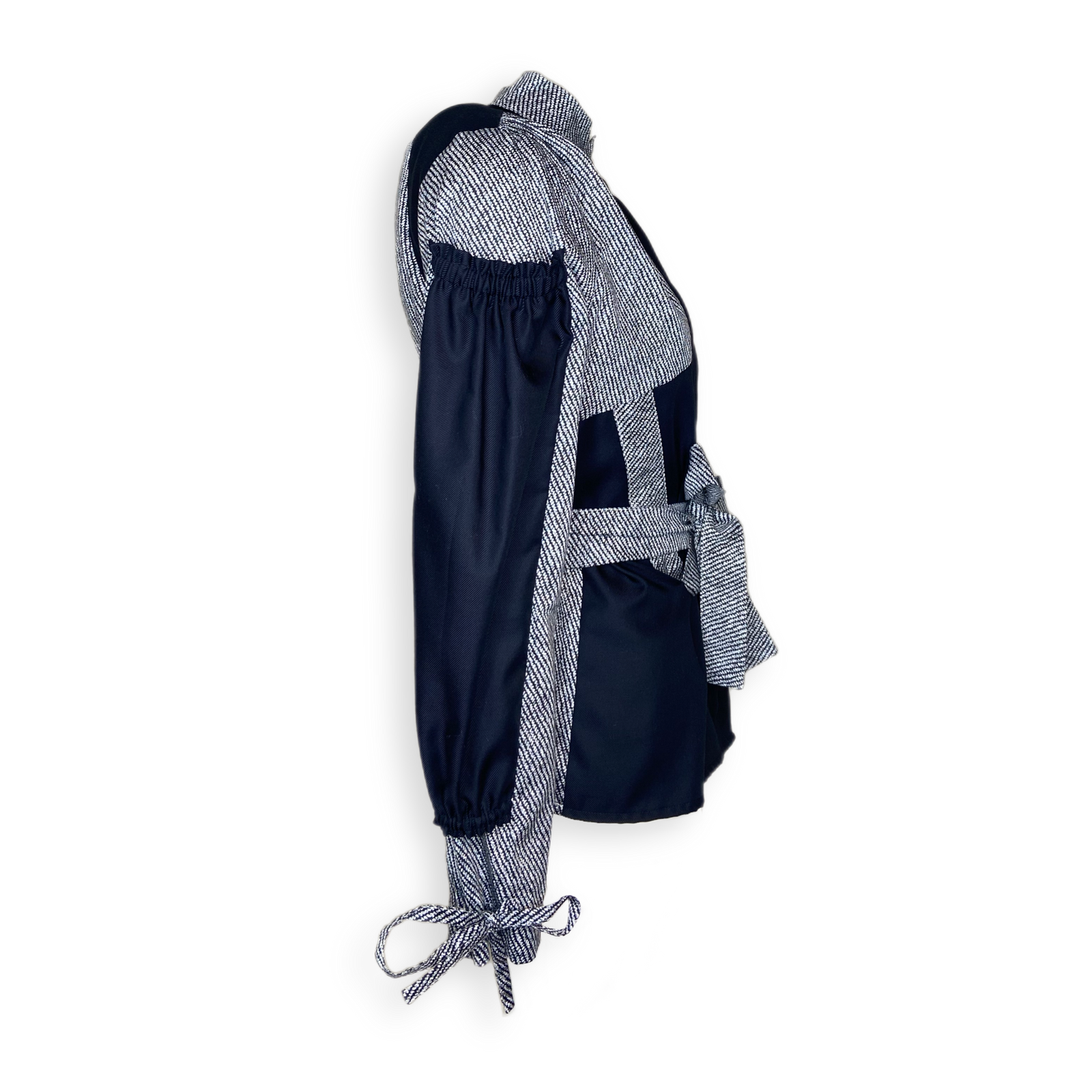 Bluse "SCHSNHSN" schwarz-grau