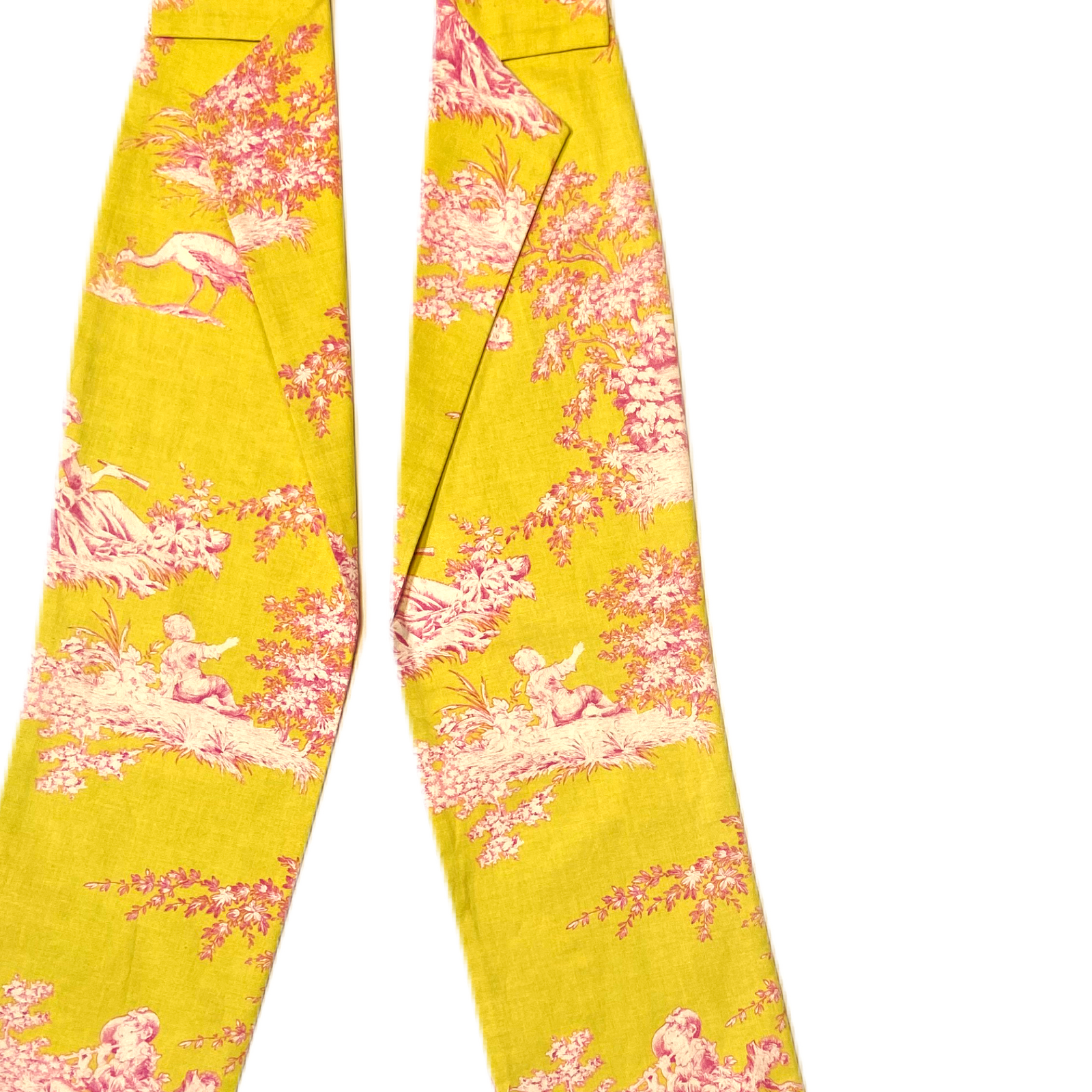 Kragenschal "Toile-de-Jouy" grün