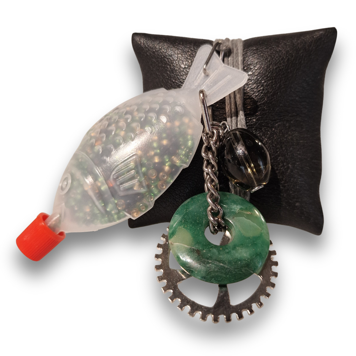 Fischkette Unikat &quot;Zahnrad des Lebens&quot;