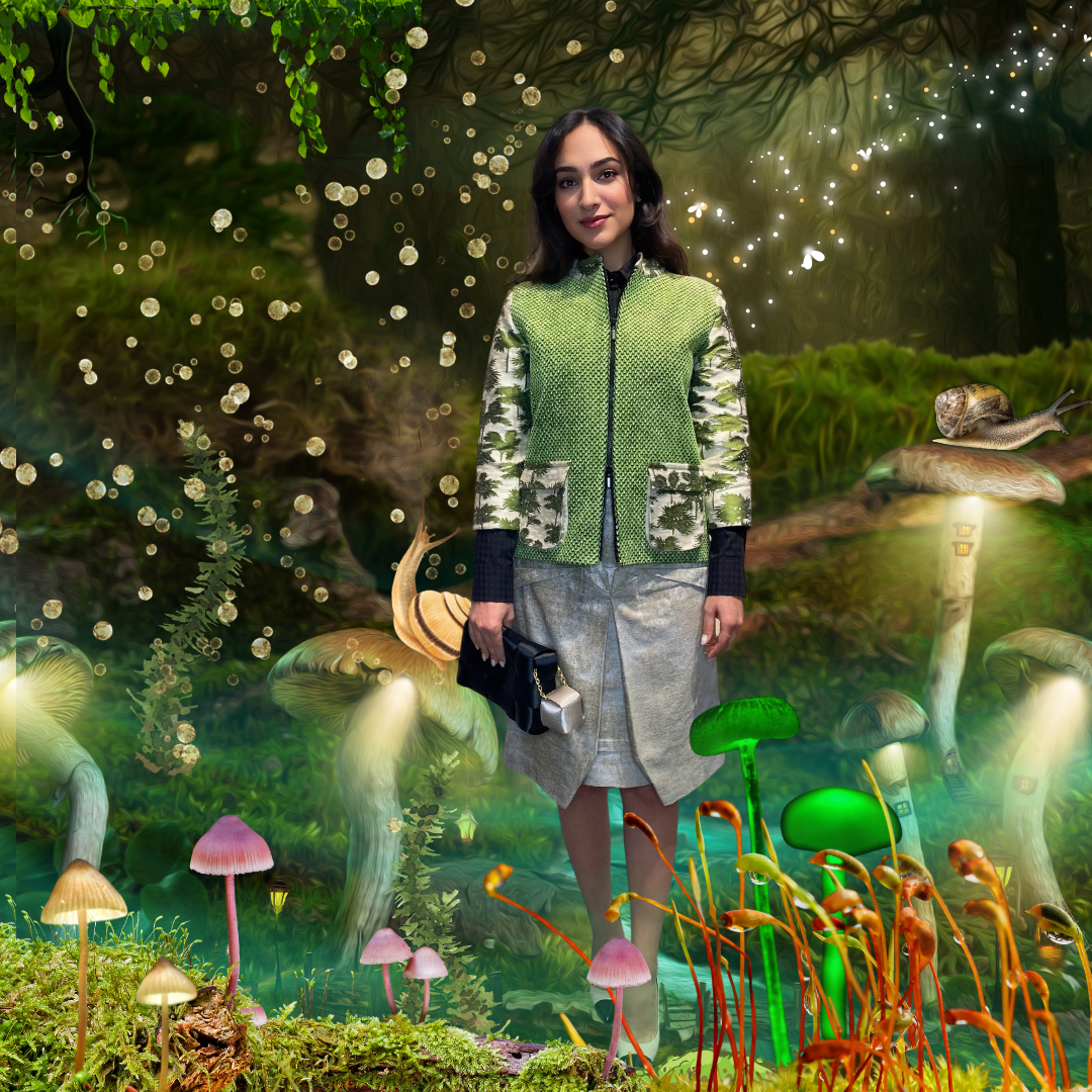 Jacke &quot;Palmen&quot; Unikat