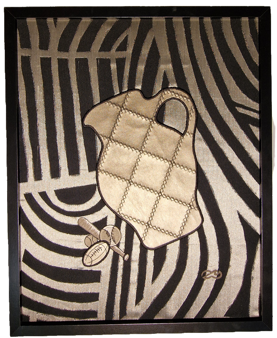 Gesticktes Bembelbild &quot;In Sport We Trust&quot; 40 x 50 cm Unikat