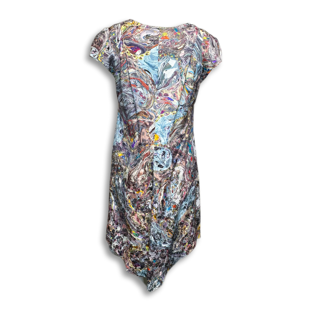Wasserfallkleid "Art" Unikat, Rückansicht freigestellt