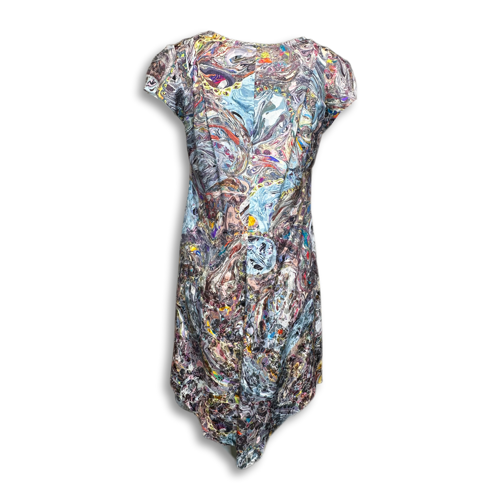 Wasserfallkleid "Art" Unikat, Rückansicht freigestellt