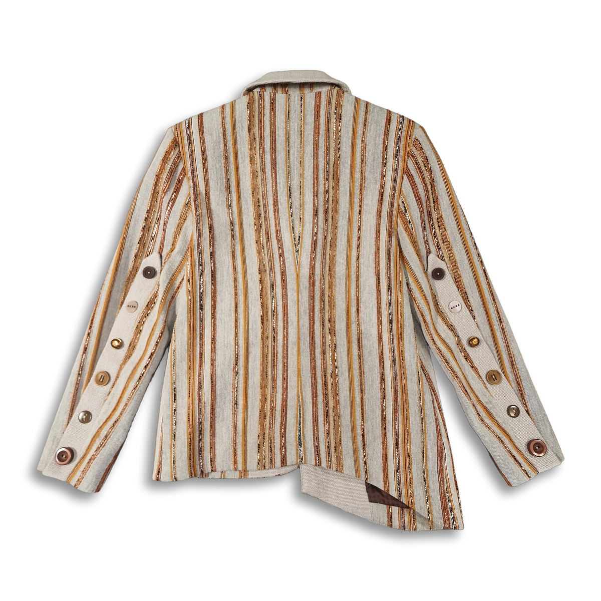 Sakko "FLGHFN" Orange Stripes, Rückansicht freigestellt