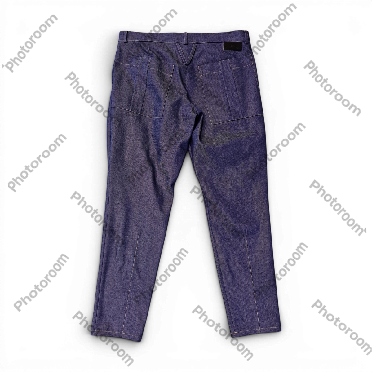Weite Hose aus Denim mit Bundfalten