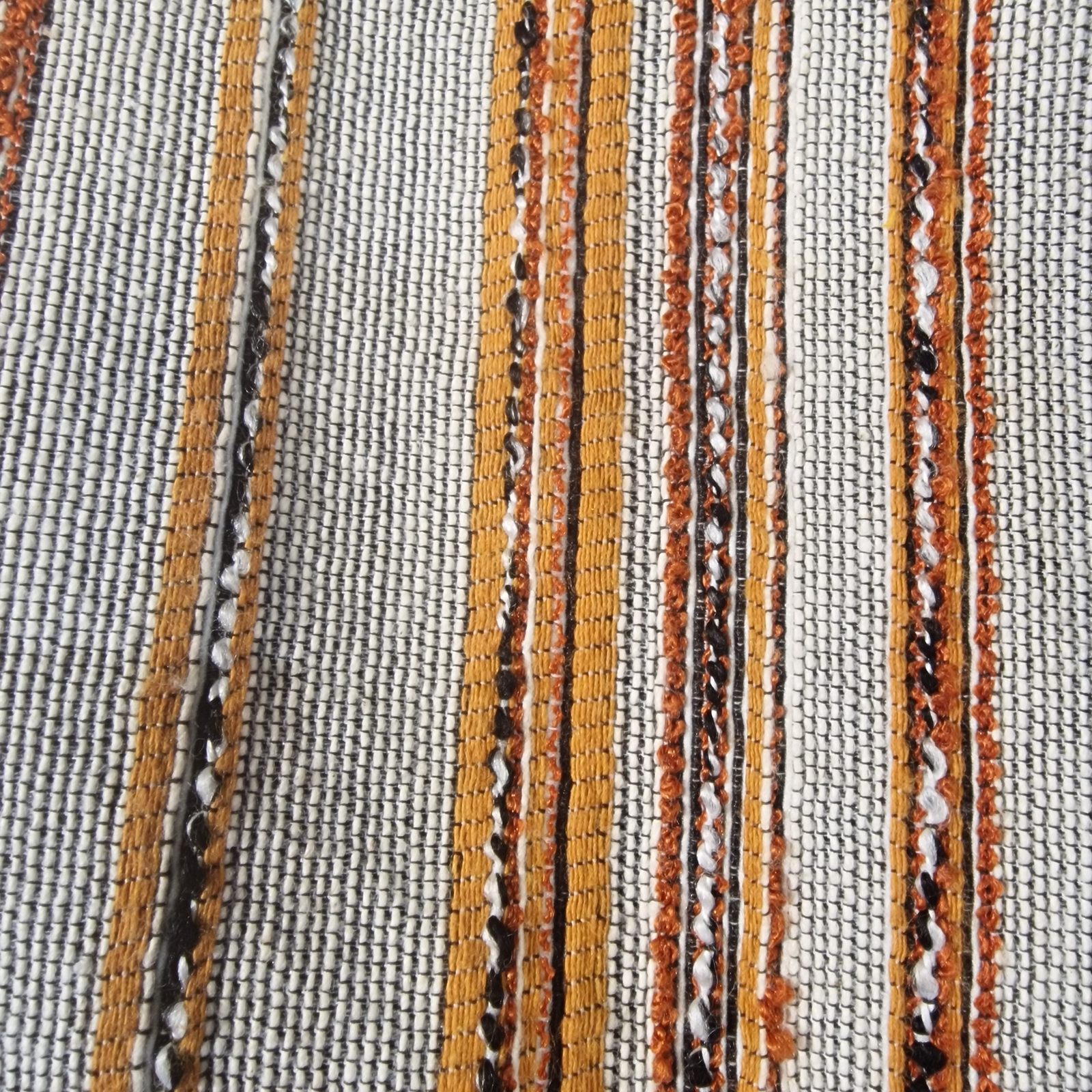 Sakko "FLGHFN" Orange Stripes, Detailaufnahme der Verarbeitung