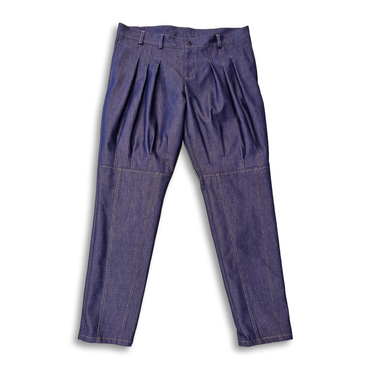 Bundfaltenhose aus Denim von leonid matthias