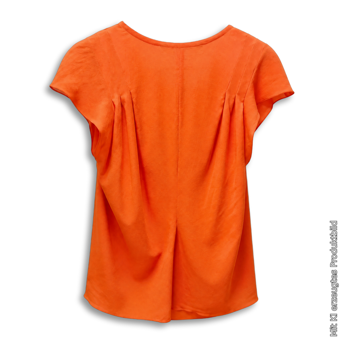Oberteil "Wasserfall Scarlett" rot-orange, Rückansicht in 3D-Form ohne Model