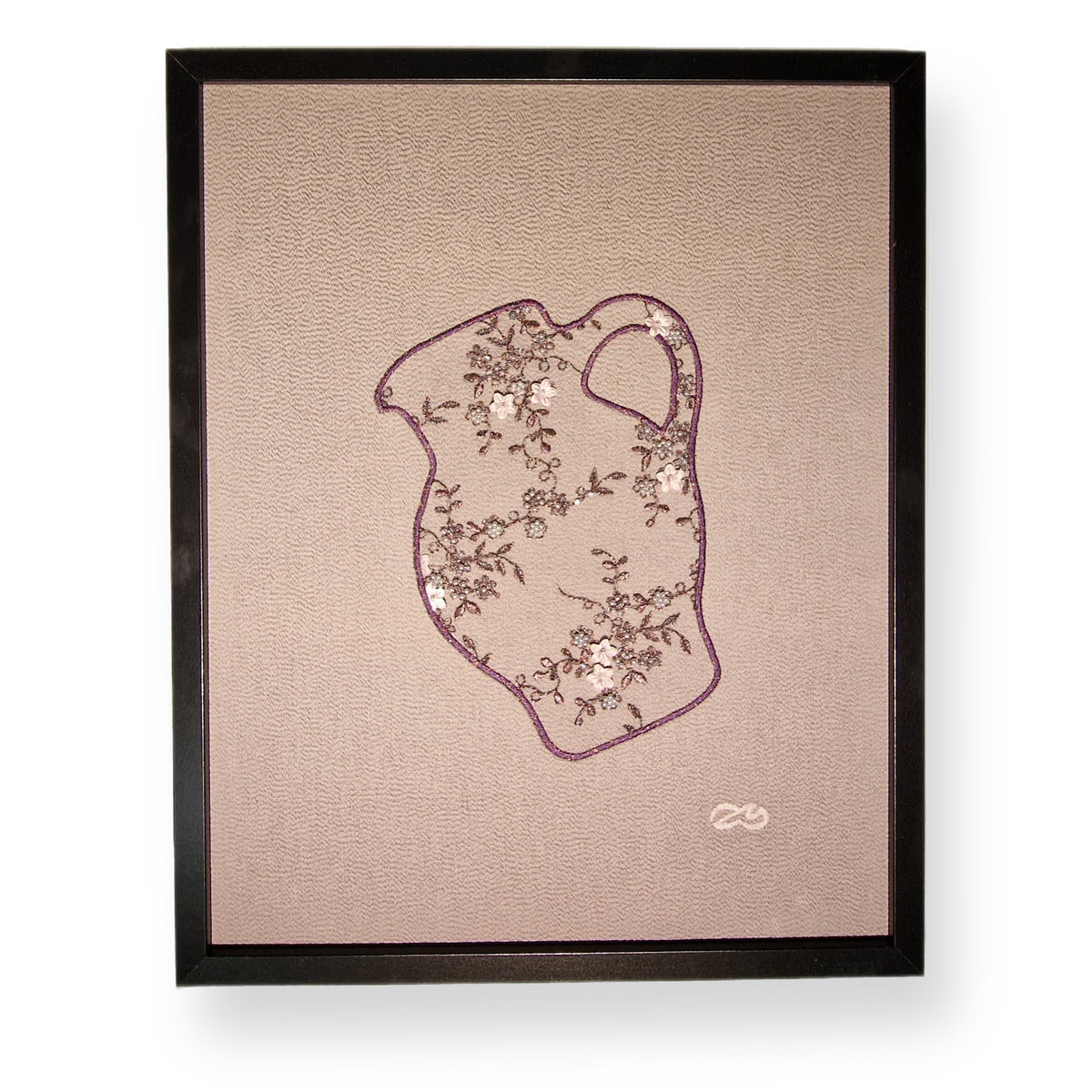 Gesticktes Bembelbild &quot;Der allerzärtlichste Mai&quot; 40 x 50 cm Unikat