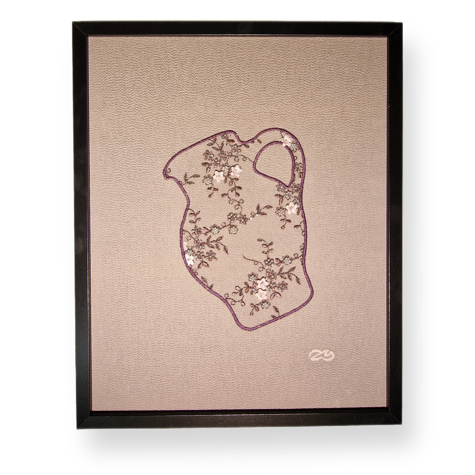 Gesticktes Bembelbild "Der allerzärtlichste Mai" 40 x 50 cm Unikat