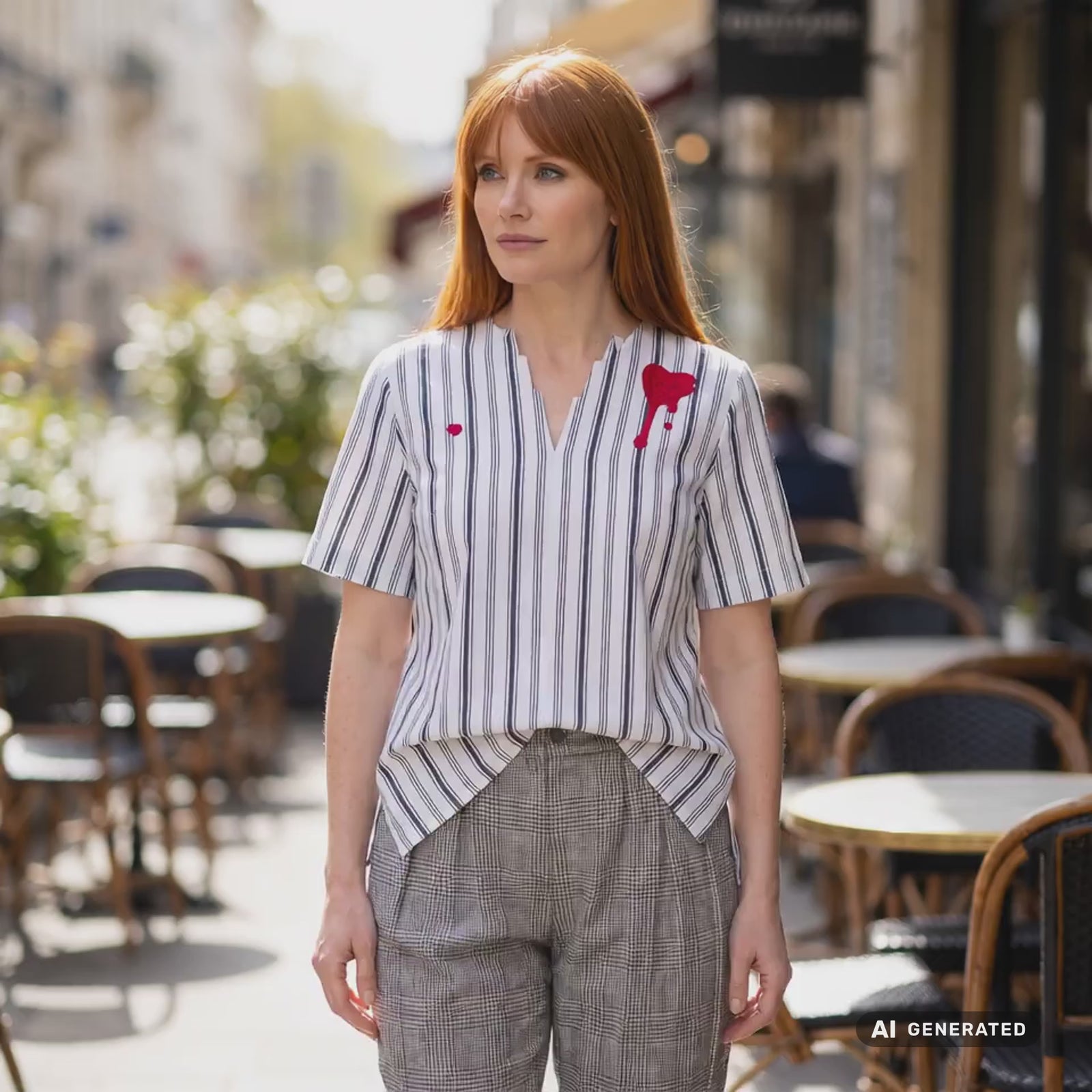 Bluse "Tintenherz" Unikat in Bewegung, kurzer Produktclip