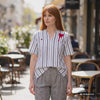 Bluse "Tintenherz" Unikat in Bewegung, kurzer Produktclip