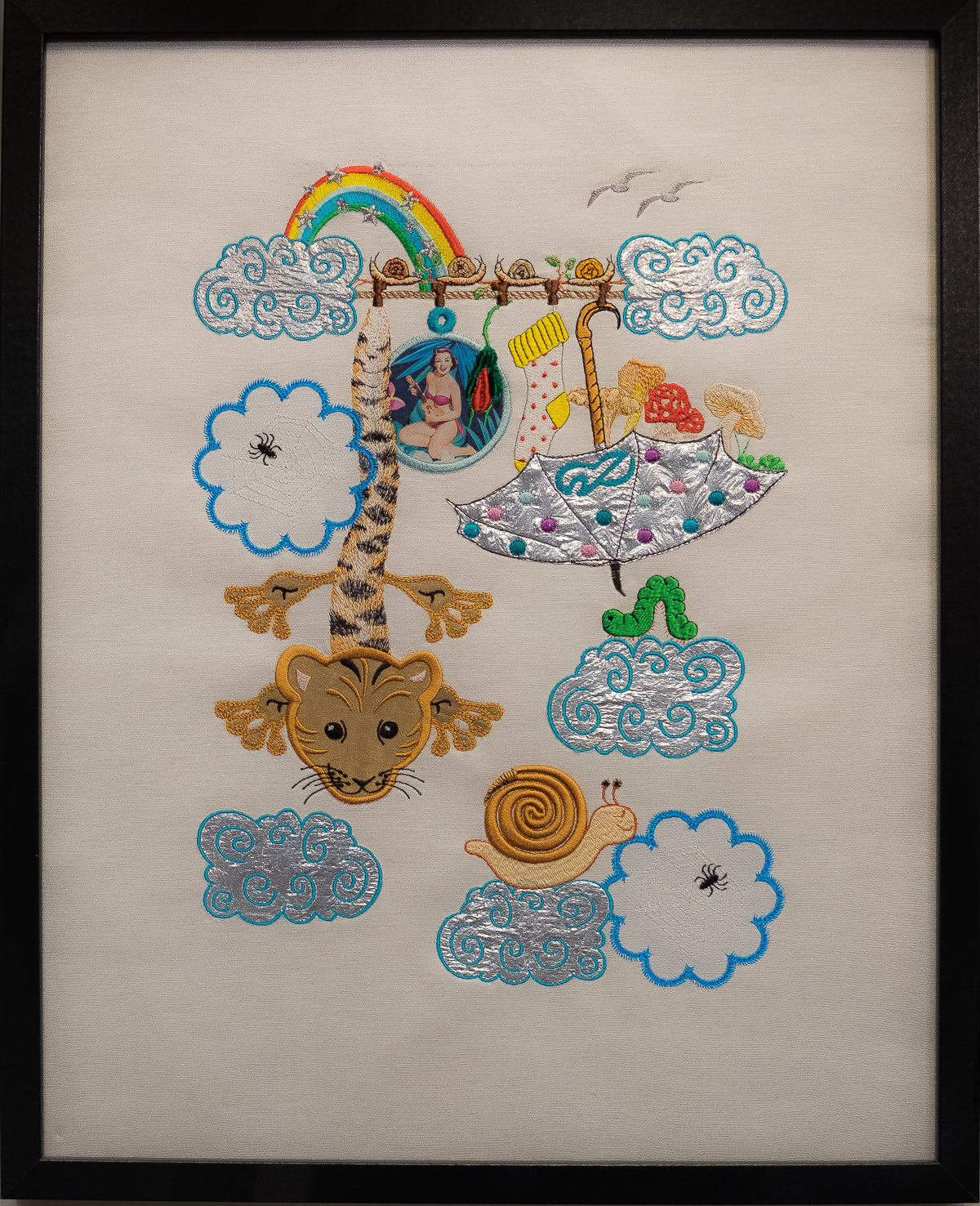 Stickgemälde &quot;In trockenen Tüchern - Trip nach Amsterdam&quot;