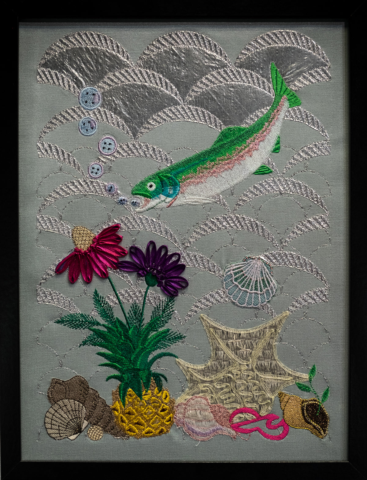 Stickgemälde &quot;2000 Meilen unter dem Meer&quot;