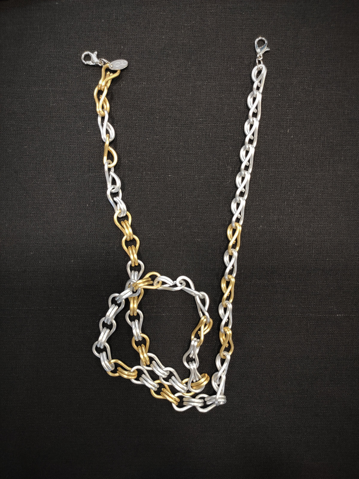 Brillenkette &quot;Bicolor&quot; silber-gold