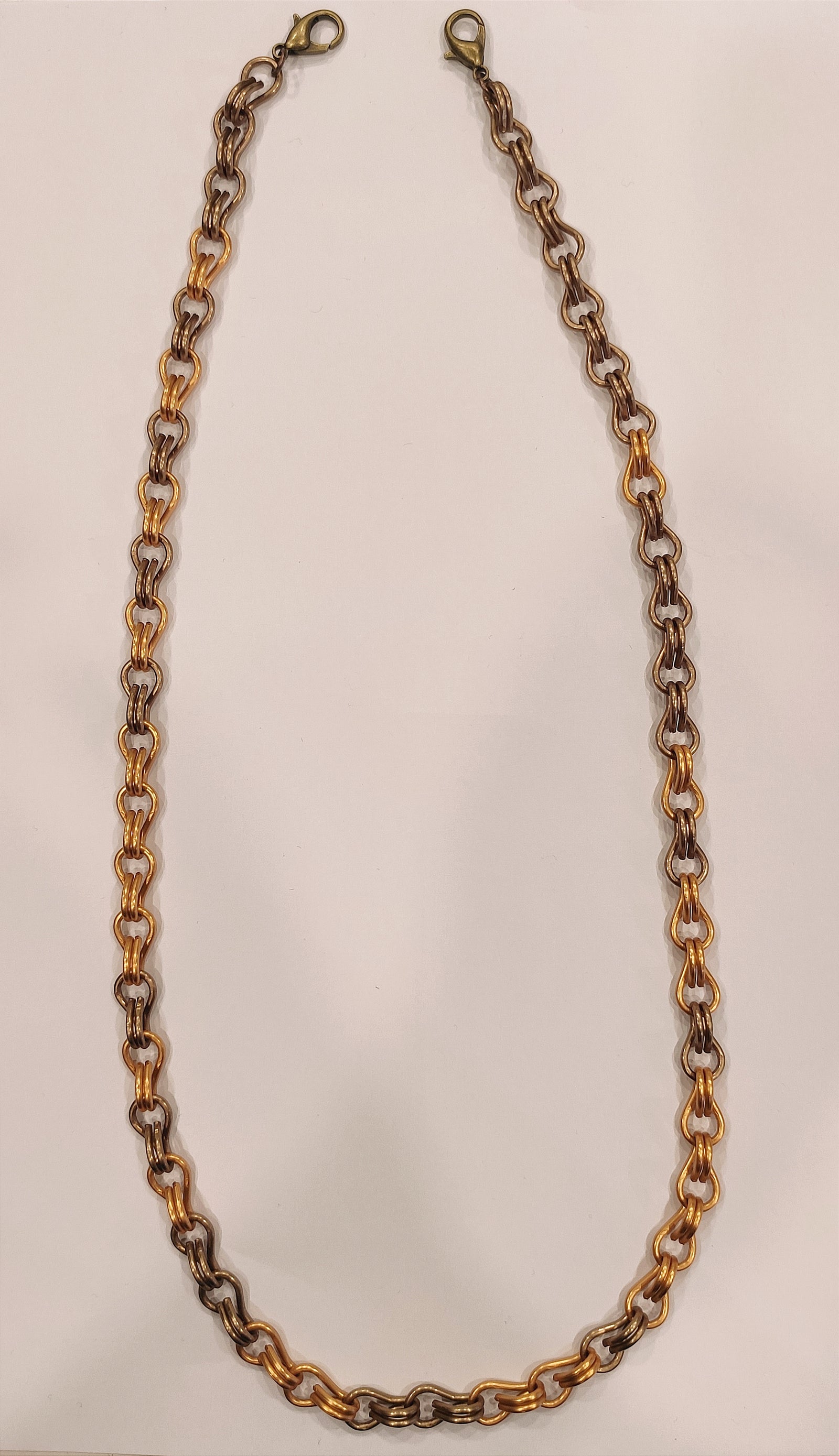 Brillenkette "Bicolor" bronze-kupfer hell