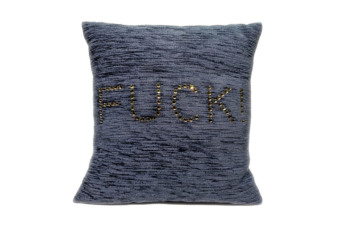 Fuck! Kissen blau