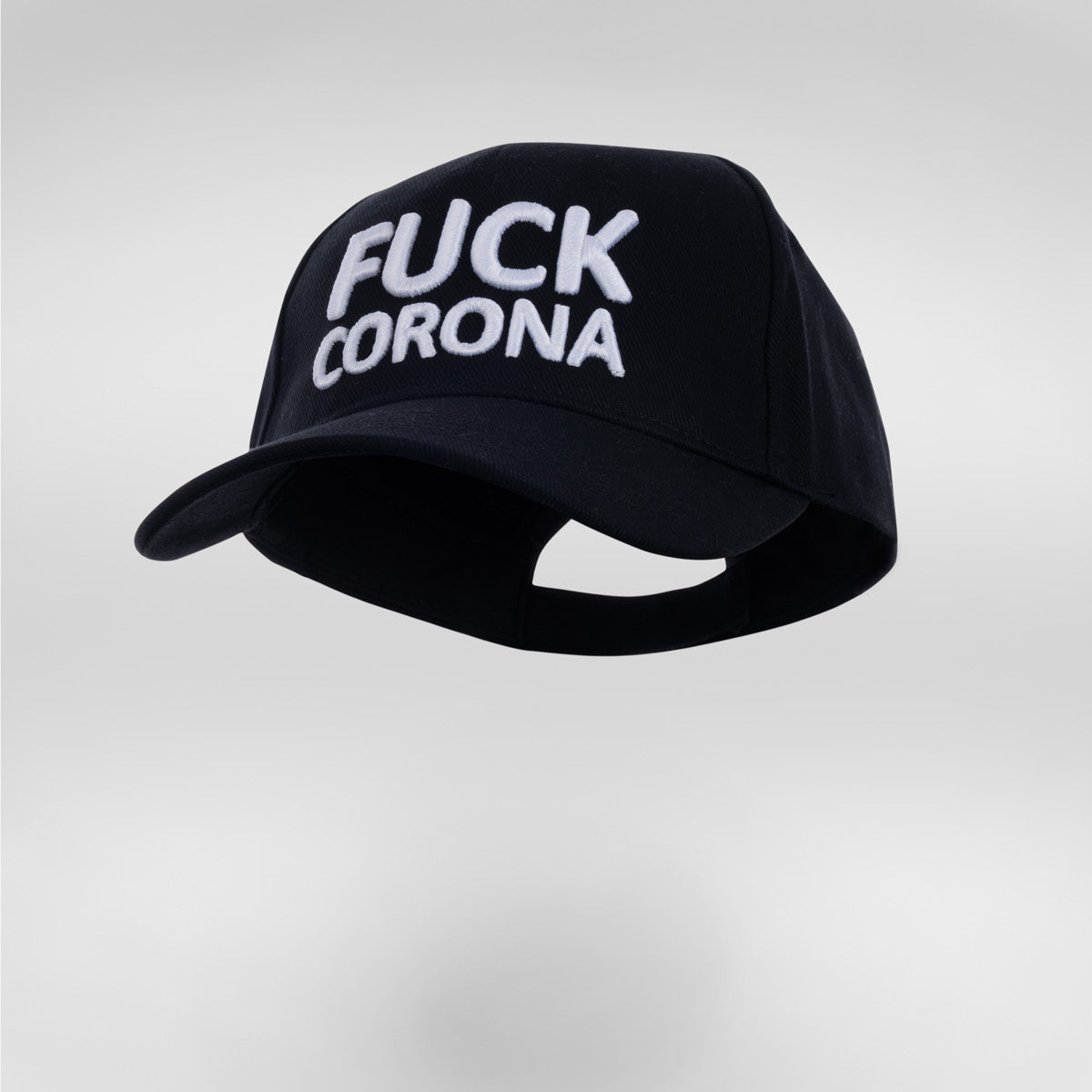 Kappe "Fuck Corona" schwarz-weiß