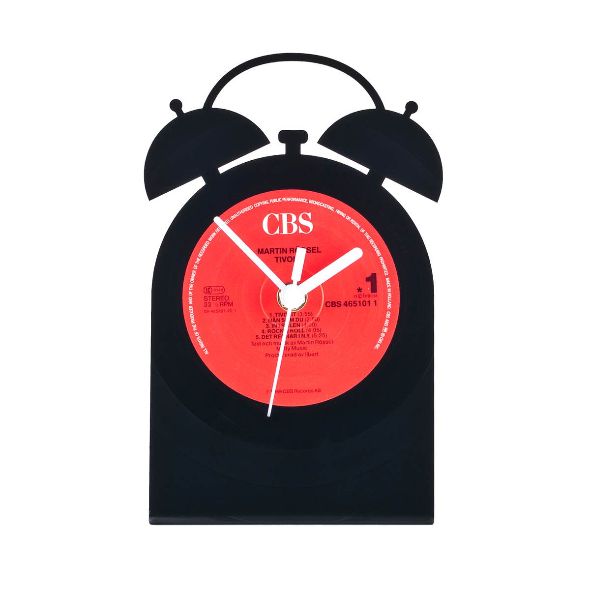 Schallplattentischuhr Wecker