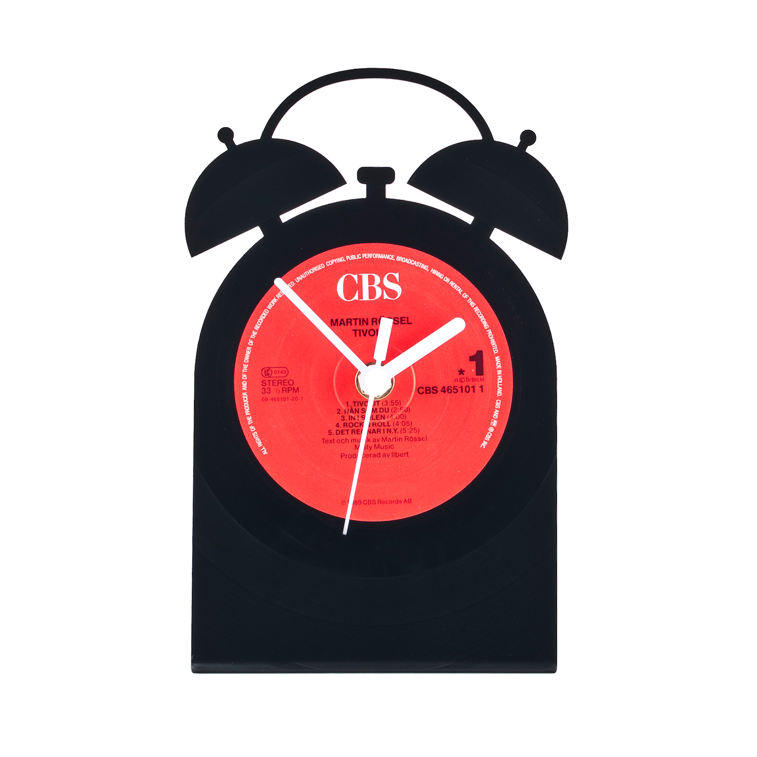 Schallplattentischuhr Wecker