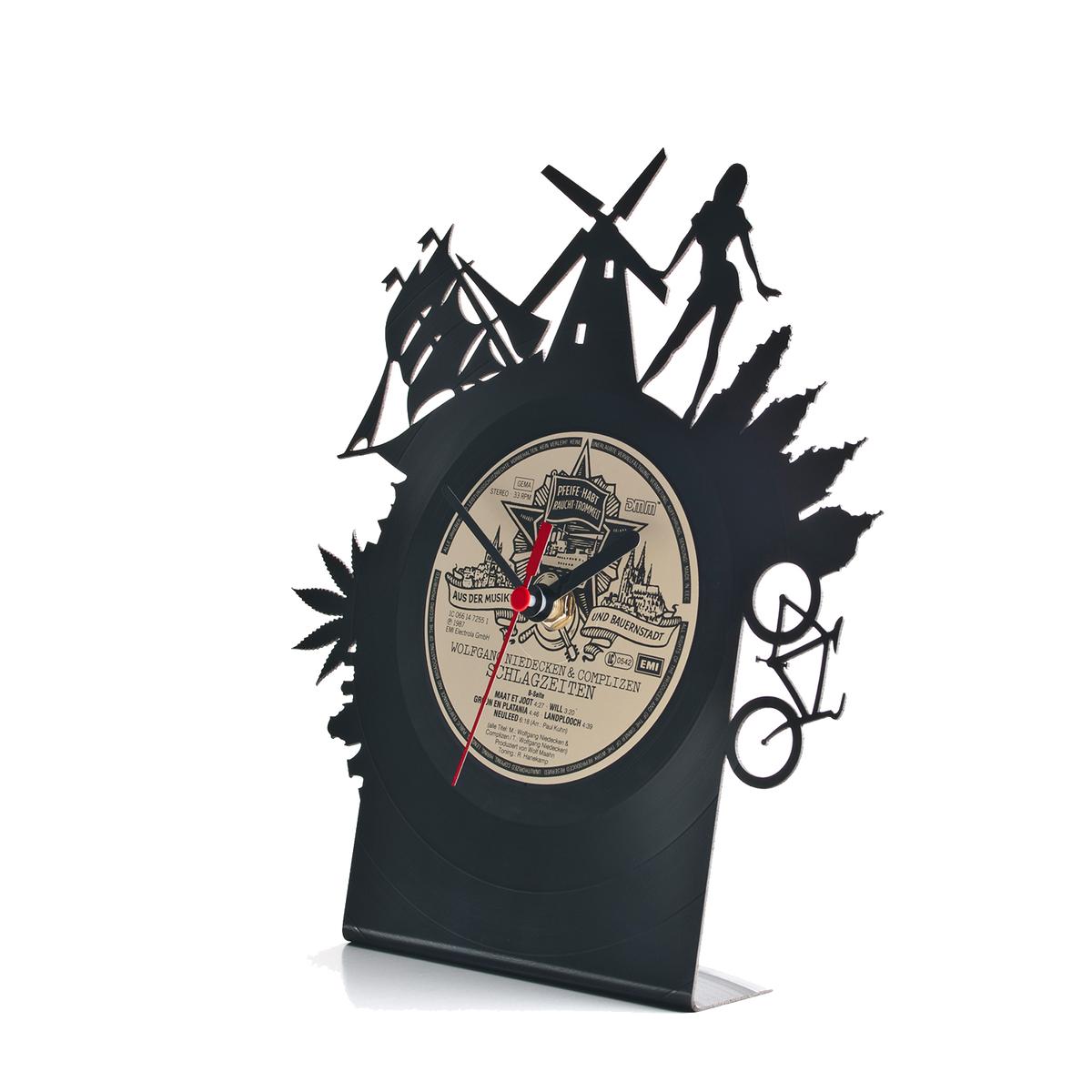 Schallplattentischuhr Amsterdam