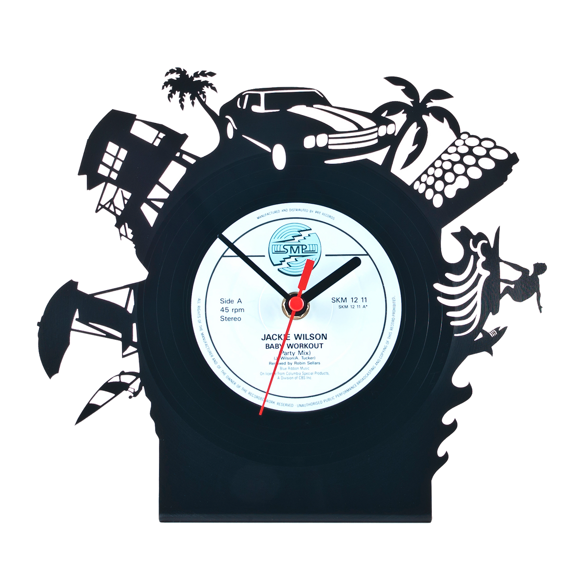 Schallplattentischuhr Miami