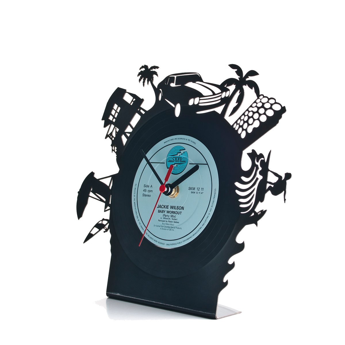 Schallplattentischuhr Miami