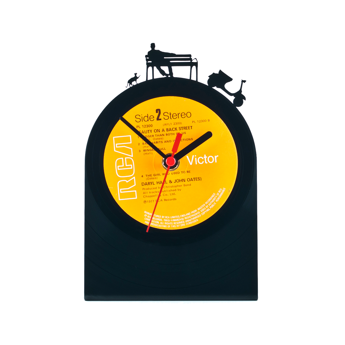 Schallplattentischuhr Dolce Vita