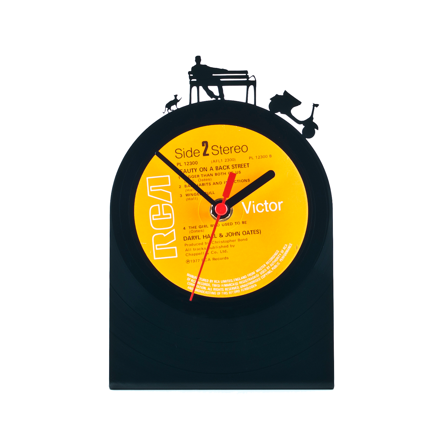 Schallplattentischuhr Dolce Vita