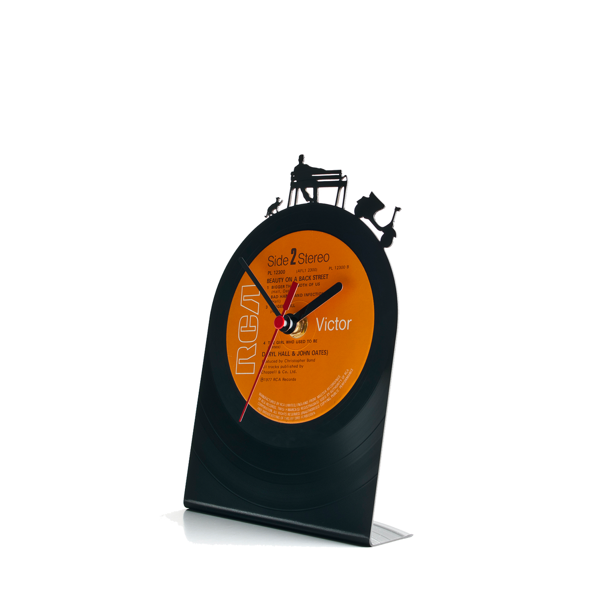 Schallplattentischuhr Dolce Vita