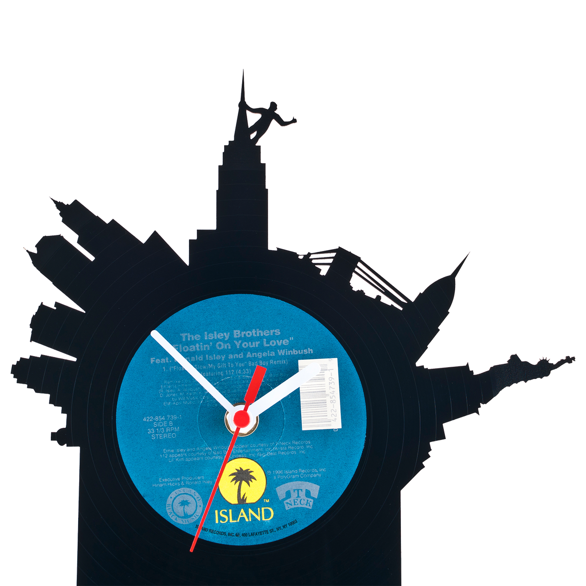 Schallplattentischuhr New york