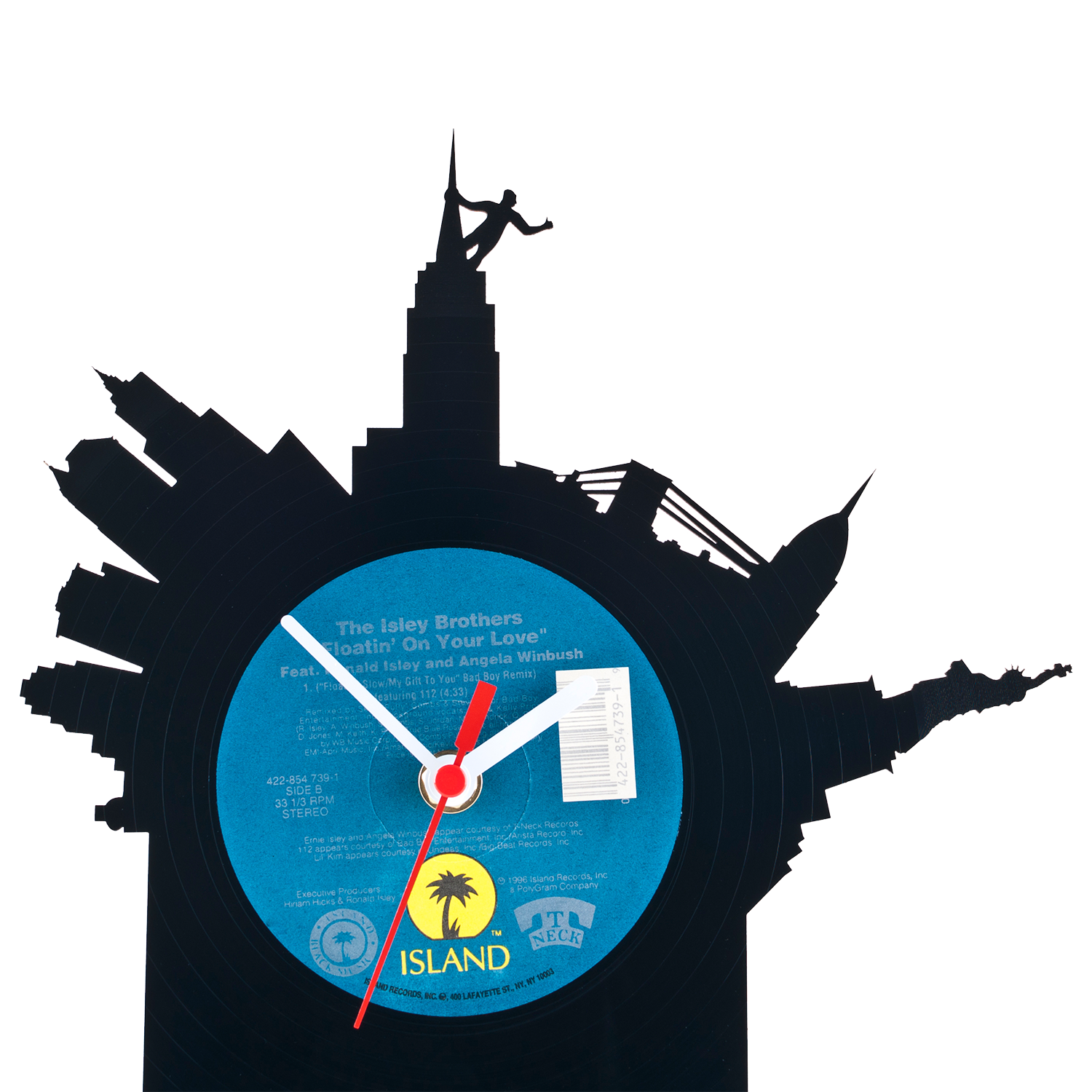 Schallplattentischuhr New york