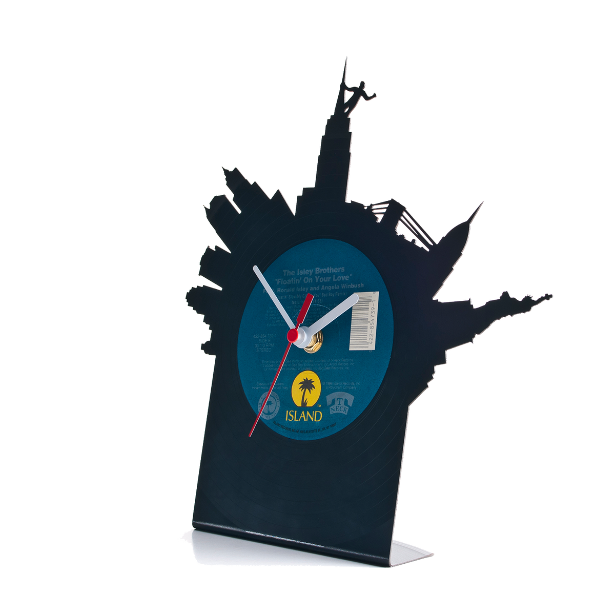 Schallplattentischuhr New york