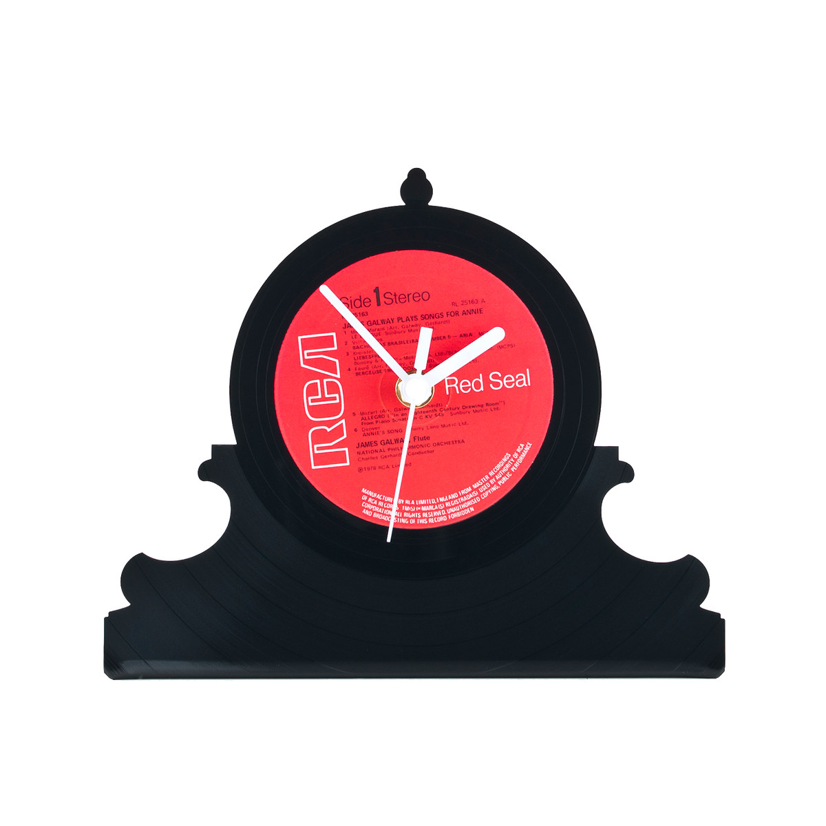 Schallplattentischuhr retro #3