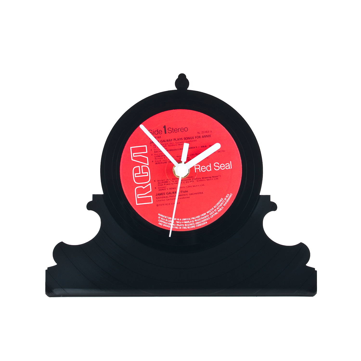 Schallplattentischuhr retro #3