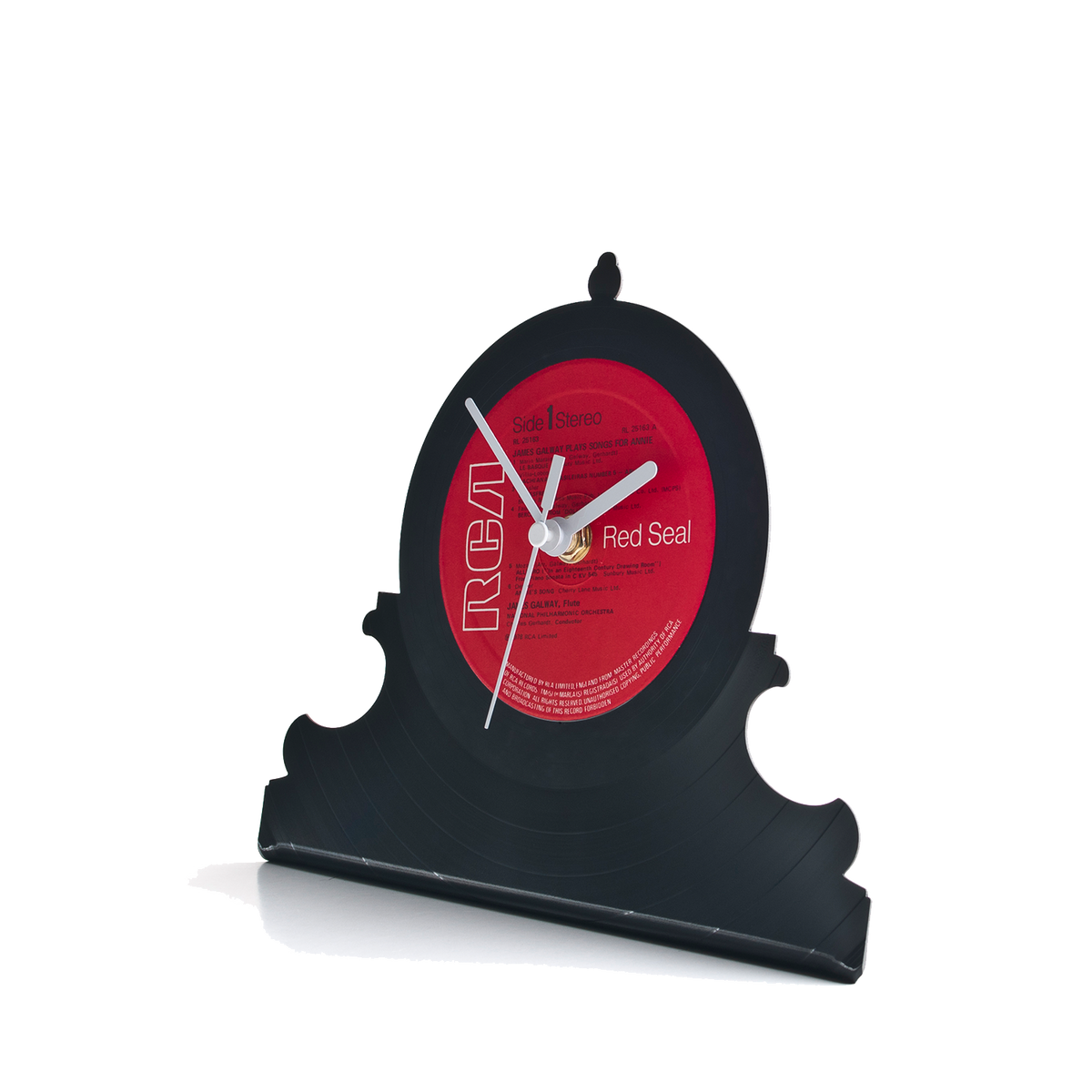 Schallplattentischuhr retro #3