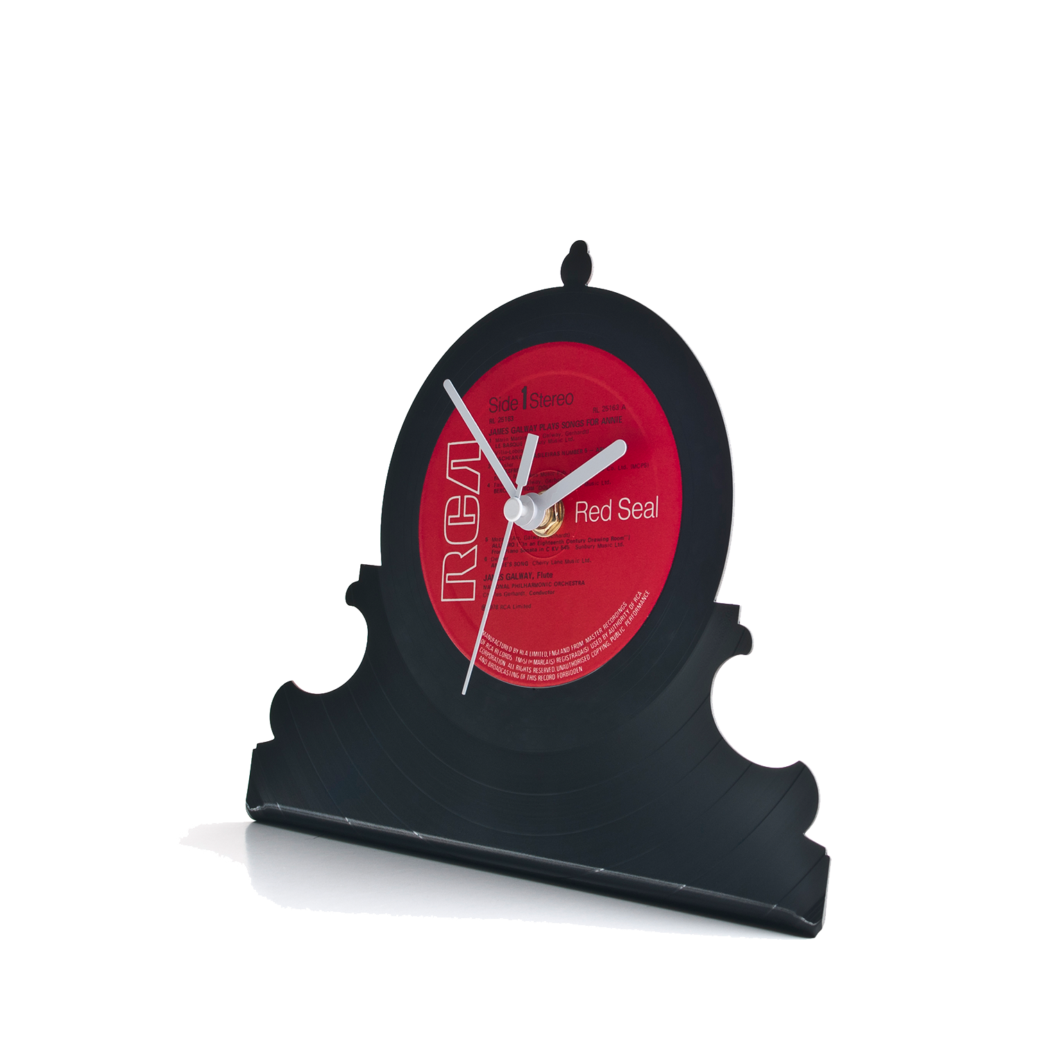 Schallplattentischuhr retro #3