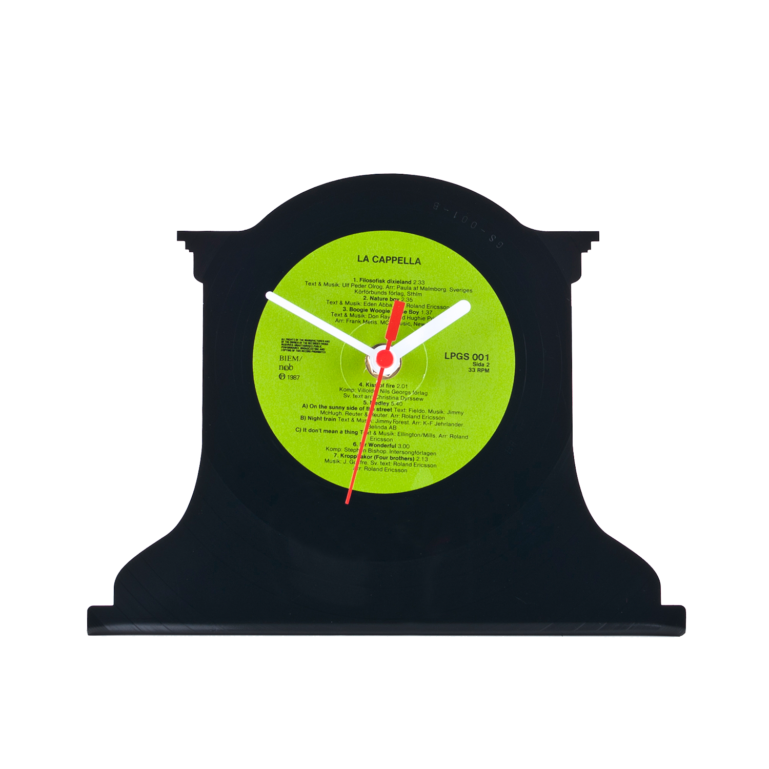 Schallplattentischuhr Retro #2