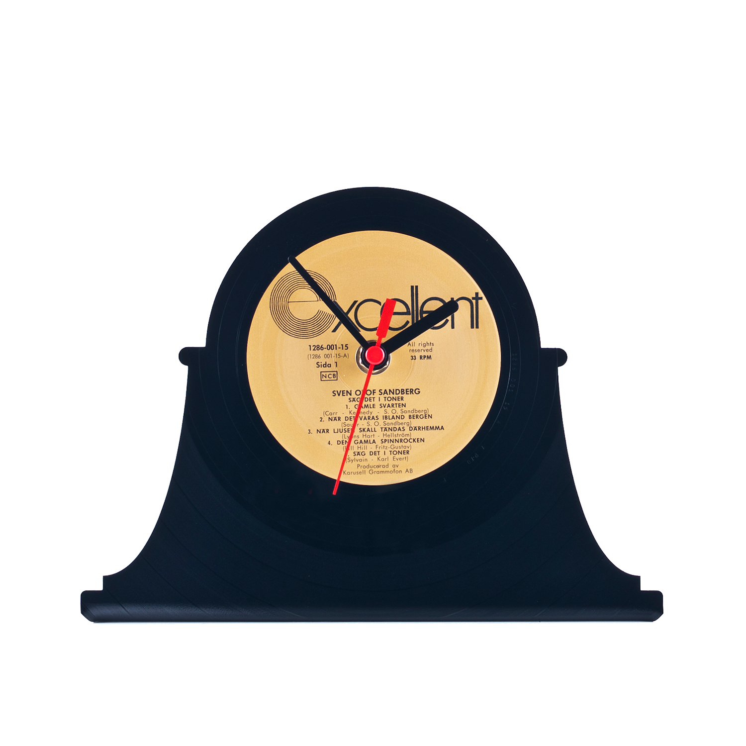 Schallplattentischuhr Retro #1