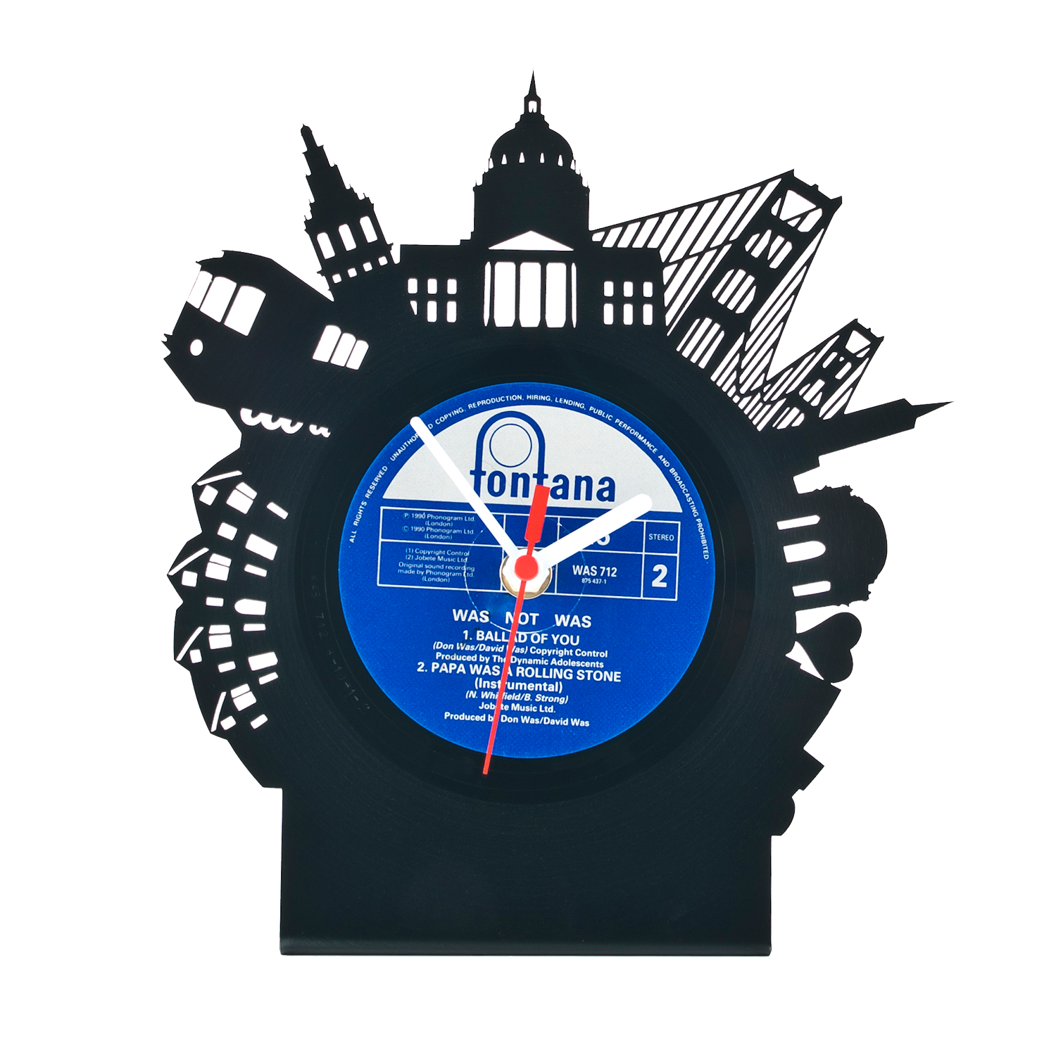 Schallplattentischuhr San Francisco