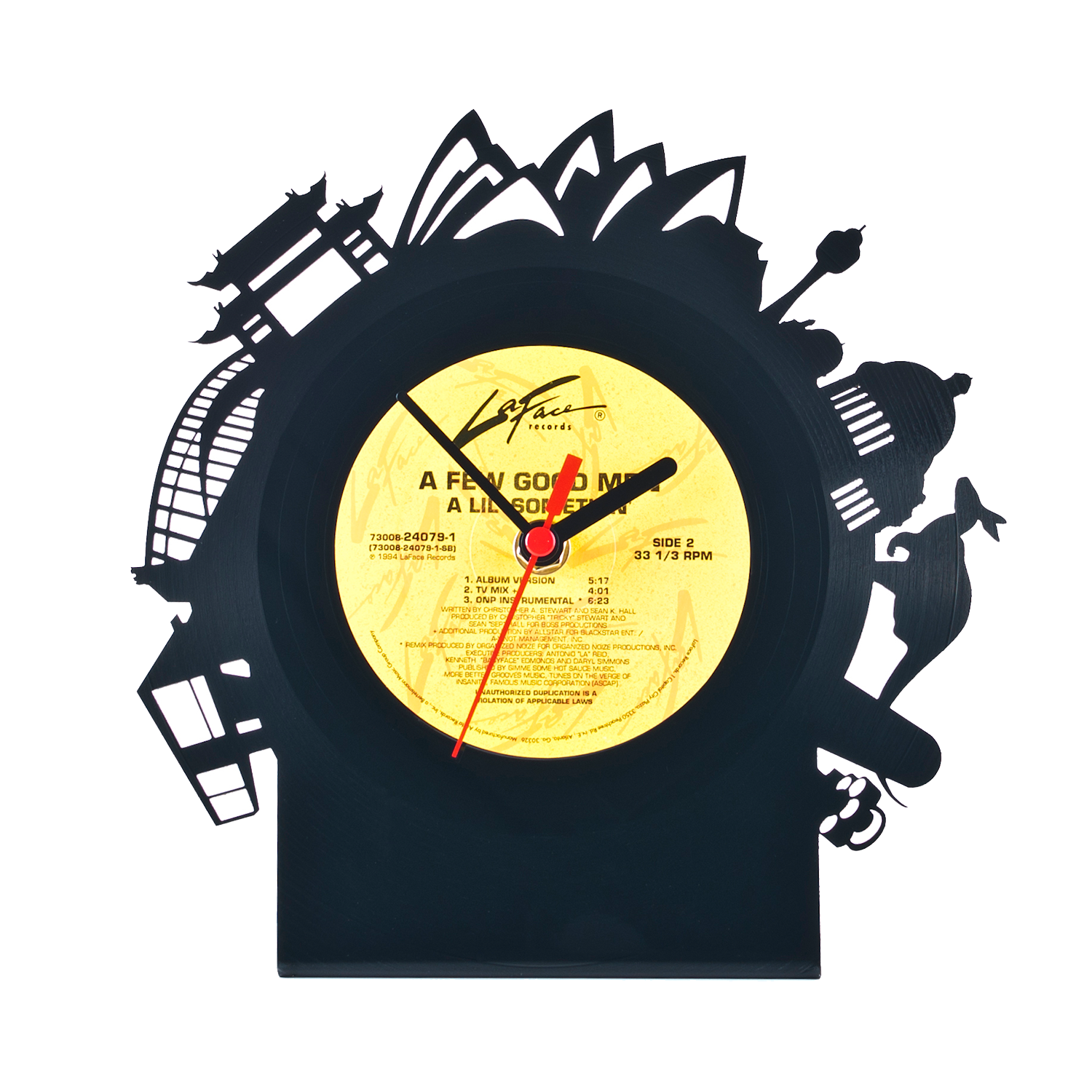 Schallplattentischuhr Sydney