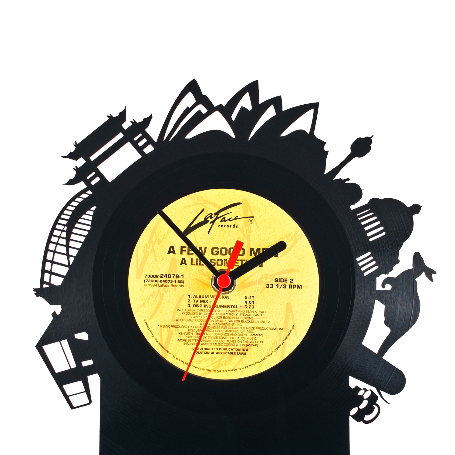 Schallplattentischuhr Sydney